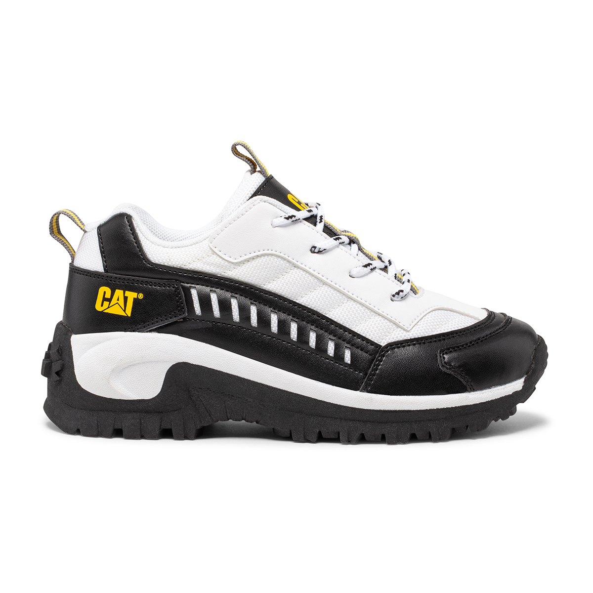 Caterpillar Intruder - Kids Sneakers - White/Black - NZ (510SGFJDV)